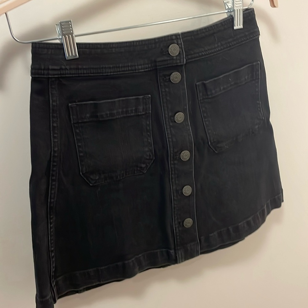 Size 2 black denim Madewell skirt